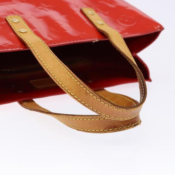 LOUIS VUITTON Monogram Vernis Reade PM Hand Bag Red Rouge M91088 - Picture 7 of 12